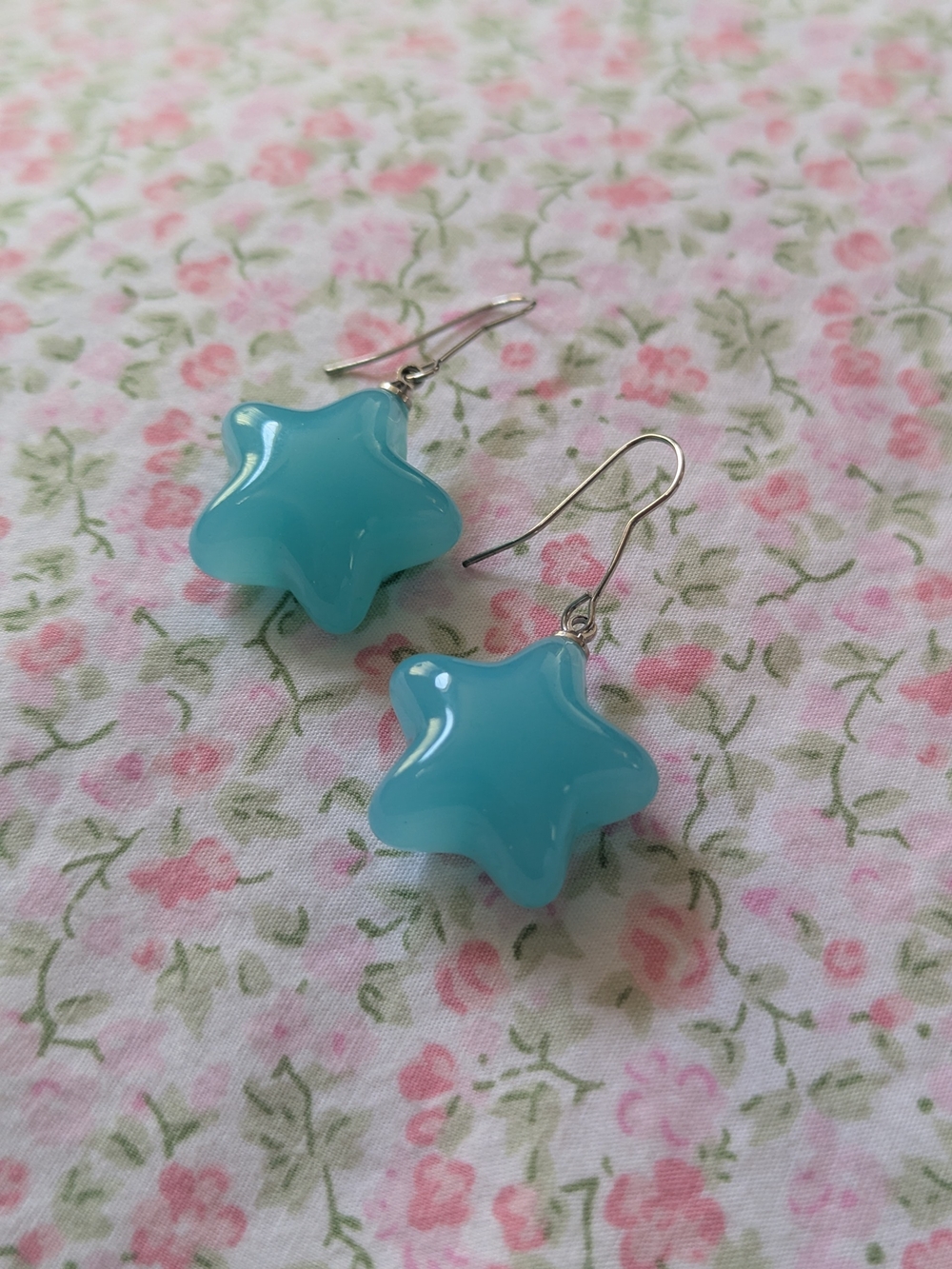 Blue Star Drop Earrings Whimsical Y2K Kawaii Fashion Earrings